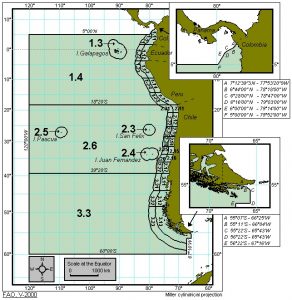 Mapa zona FAO 87. Zonas FAO y etiquetado del pescado.