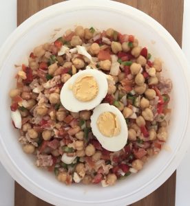 Ensalada de garbanzos.