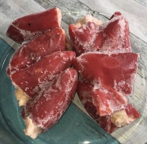 Pimientos de piquillo rellenos de carne congelados.