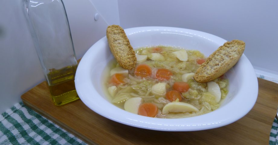 Sopa de verduras.