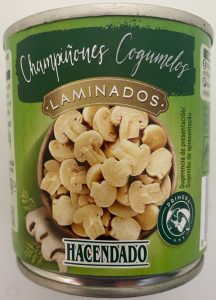 Champiñones laminados.